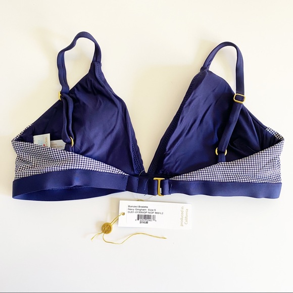 Draper James x Helen Jon Blue White Gingham Two Piece Bikini S Top M Bottom NWT - Picture 5 of 16